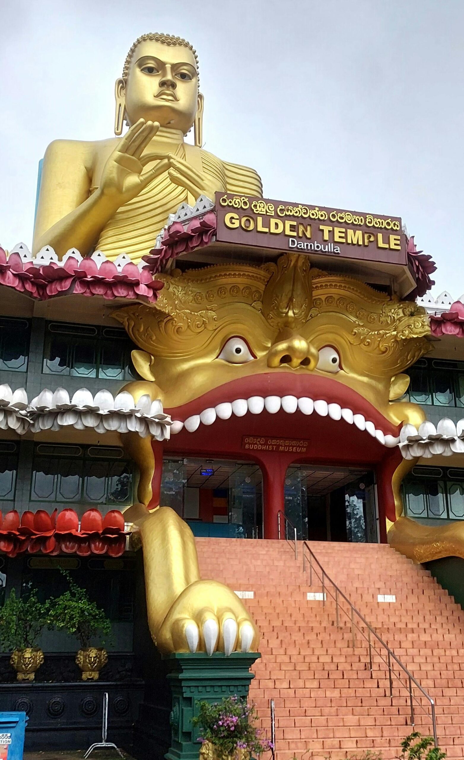 Lion Rock Ceylon Tours Dambulla Cave Temple tour featuring ancient Buddhist murals, statues, and panoramic views in Sri Lanka.