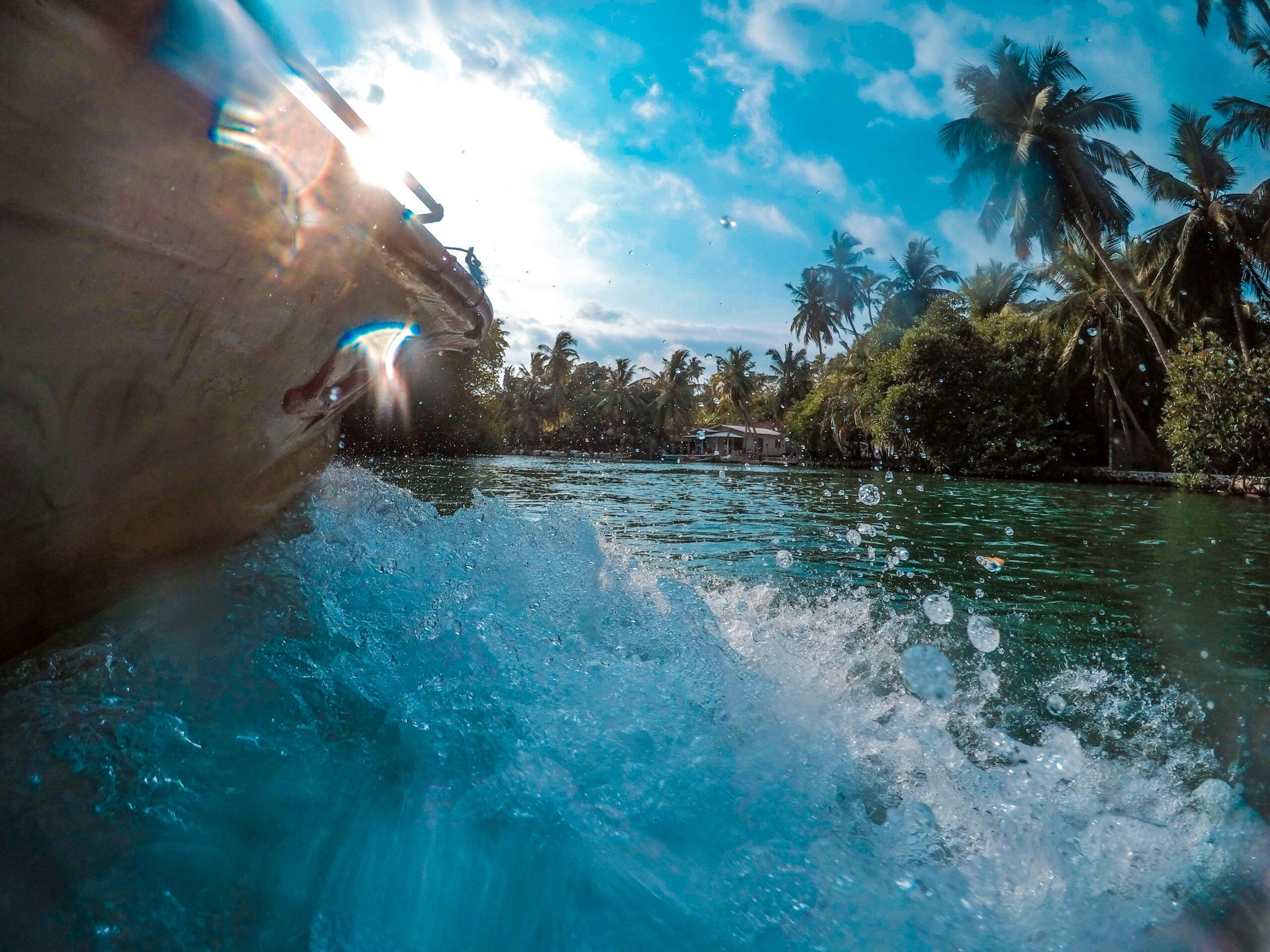 Lion Rock Ceylon Tours Madu River boat ride featuring mangroves, cinnamon islands, and lagoon scenery in Sri Lanka.